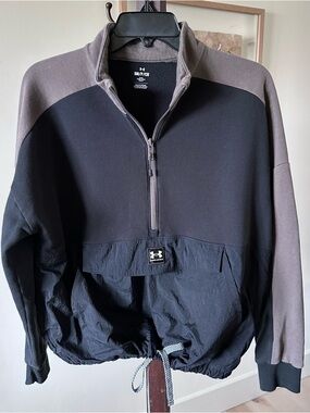 Under Armour Zip-Front Pullover in Black and Brown